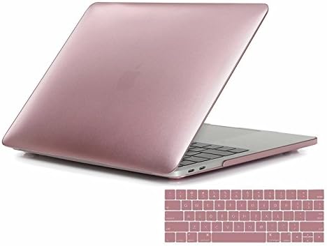 McBook Pro 13 Case 2016, HISOO Rubberized Hard Case with keyboard cover for Macbook Pro 13 inch A1706&A1708 (Release October 2016) with/without Touch Bar & Touch ID Shell Cover 13-inch (Rose Gold)