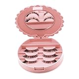 Magnetic Eyelashes Case ,Hunzed Acrylic Cute Bow Eyelashes Plastic Case Storage False Magnet Eye Lashes Storage Box Makeup Cosmetic Mirror Case Organizer