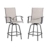 Vongrasig 2 Piece Patio Swivel Bar Chairs, All