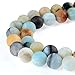 PLTbeads Gorgeous Amazonite Natural Gemstone Loose Beads 10mm Matte Round Approxi 15.5 inch DIY Bracelet Necklace for Jewelry Making