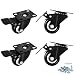 Moogiitools 2" Swivel Rubber Caster Wheels with Safety Dual Locking Heavy Duty 600lbs Casters Set of 4 with Brake primary