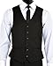 Elegant Men's Black Two Button Three Piece Suit