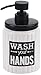 Avanti Linens - Soap Dispenser/Lotion Pump, Guest Bathroom Essentials, Modern Home Decor (Chalk It Up Collection)