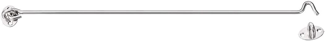 sourcing map 16" Cabin Hook Eye Latch Gate Door Swivel Window Hook Stainless Steel with Mounting Screws 2pcs - Image 3