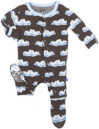 KicKee Pants baby-girls Print Footie Prd-kpf173-bsl