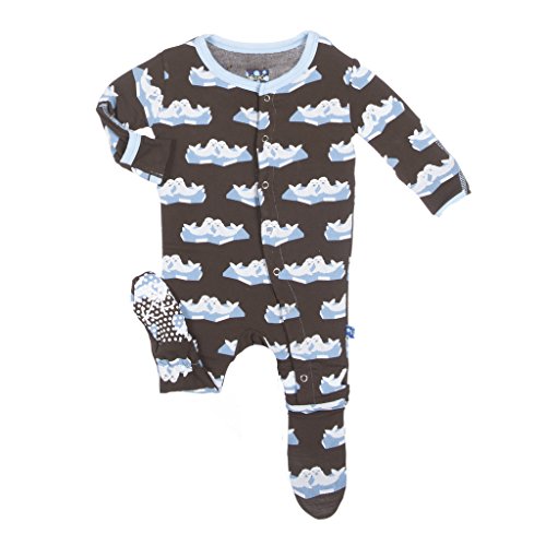 KicKee Pants baby-girls Print Footie Prd-kpf173-bsl