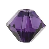 Swarovski Crystal, #5328 Bicone Beads 3mm, 25 Pieces, Purple Velvet