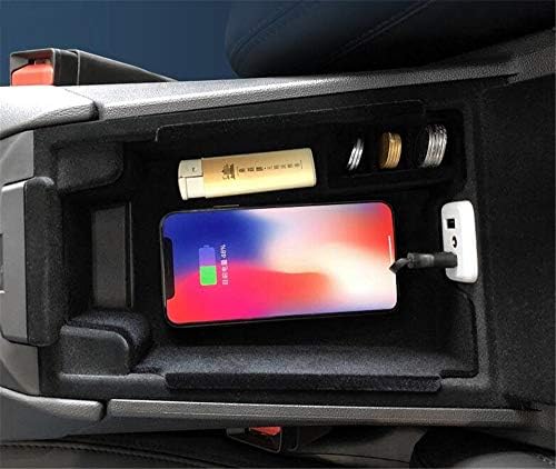 XinChout Car wireless charger IQ wireless charging box Central Storage Pallet Armrest Container Box car Accessories For Cadillac XT5 2016 2017 2018