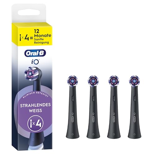Oral-B Aufsteckbürsten iO Strahlendes Weiss, Schwarz, 4 Stück