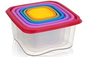 colored food storage containers