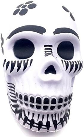 Skedee Soft Slow Rising Squishies Stress Reducer and Anxiety Relief Toys Autism Children Galaxy Squishy Doll Prime Toy Skull White