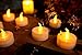 AMAGIC 36 Pack Flameless Battery Operated Tea Lights, Small Electric Tealight with Amber Yellow Flickering Bulk, LED Plastic Candle for Holiday & Home Decoration, 1.4 x 1.3, White