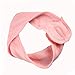 Women's Adjustable Elastic Wash Face Makeup SPA Stretch Headband Pink
