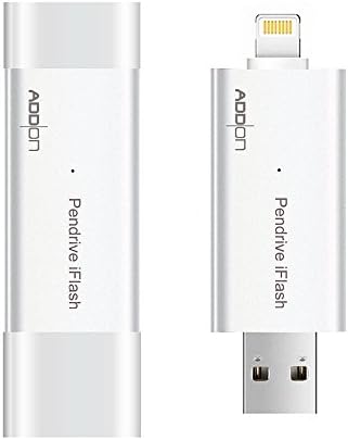 [Apple MFI Certified] Addon Pen Drive iFlash USB 3.0 Interface Flash Drive with Lightning Connector Compatible to All iPod /iPhone /iPad &amp; &amp; Computers(64GB Iron Gray)