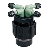 2 Pack - Orbit Drip Irrigation System 4-Port Watering Manifold, 1/4 Inch Dripper Tube, 61004D