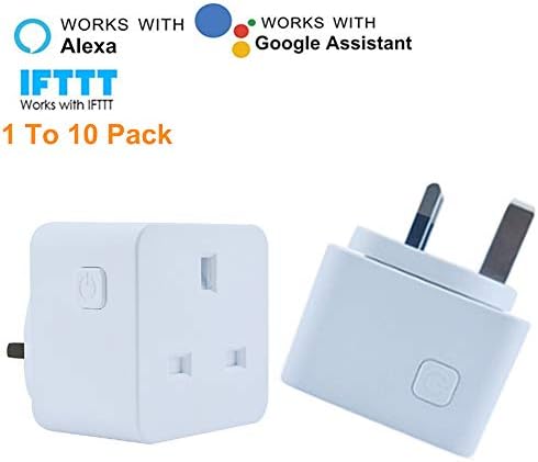 Smart Plug Socket Compatible with Alexa Echo Google Home and IFTTT WiFi Smart Plugs with Energy Monitoring Wireless Smart Socket Mini Outlet Remote Control and Timer Plug Switch No Hub Required