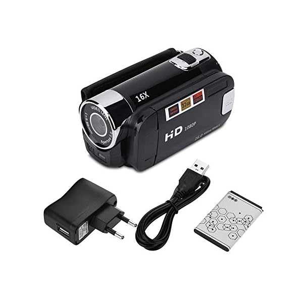 VBESTLIFE Full HD 270 ° Rotation 720P 16X High Definition Digital Camcorder Video DV Kamera(schwarz) – Bild 8