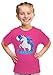 Birthday Girl Unicorn | Neon Pink Unicorn B-Day Party Top Girls' Unisex T-Shirt - (Youth,M)