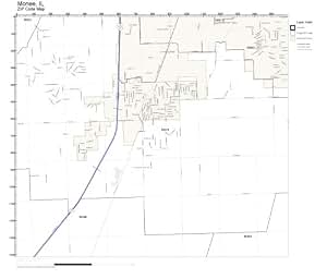 Amazon.com: ZIP Code Wall Map of Monee, IL ZIP Code Map Not Laminated