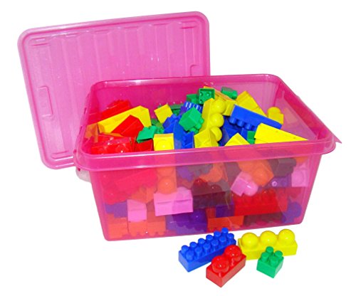 Wader Builder Supermix Baustein-Spielzeug-Set im Behälter (156 Teile) – Bild 3