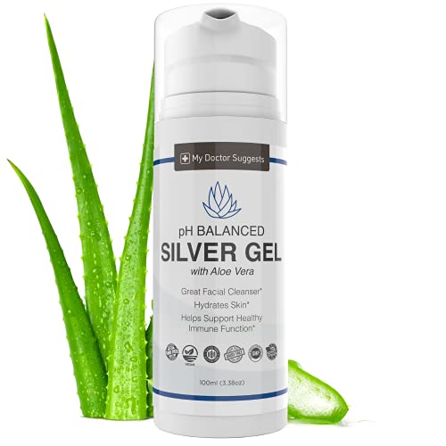 Structured Colloidal Silver Gel with Aloe Vera, for Burns, Wounds