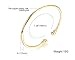 OPK Jewelry 18k Gold Plated Charm Cuff Bangle Bracelet with Bell 7.28