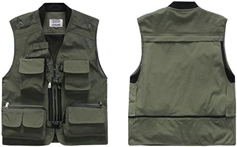 Amazon Wake Up メンズ多機能ベスト 薄型春夏秋 アウトドアウェア 速乾 通気 Men S Outdoor Drying Vest Xxl グリーン ベスト 通販