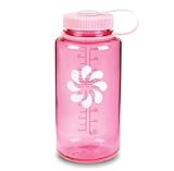 Nalgene Tritan Wide Mouth BPA-Free Water Bottle, Pink w/ Pink Cap, 32-Ounces