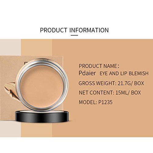 Concealer BB Cream Cover Acne Black Eye Professional Makeup Liquid Silky Smooth Face Foundation Moisturizing Waterproof (B)