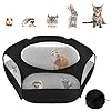 XIRGS-Small-Animal-Playpen-Portable-Folding-Small-Pet-Cage-Tent-Waterproof-Outdoor-Exercise-Yard-Fence-with-Top-Cover-Anti-Escape-for-KittenCatRabbitsBunnyHamsterGuinea-PigChinchillas XIRGS Small Animal Kitten Playpen, Portable Folding Small Pet Cage Tent, Waterproof Outdoor Exercise Yard Fence with Top…