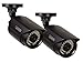 Q-See QM9702B-2 High-Resolution 900TVL Weatherproof Cameras with 100-Feet Night Vision, 2 Pack (Black)