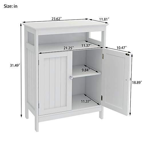 Tdbest Bathroom Free Standing, Storage with Double
