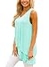 Bdcoco Women's Sleeveless V Neck Flowy Tank Tops Modal Tunics Green