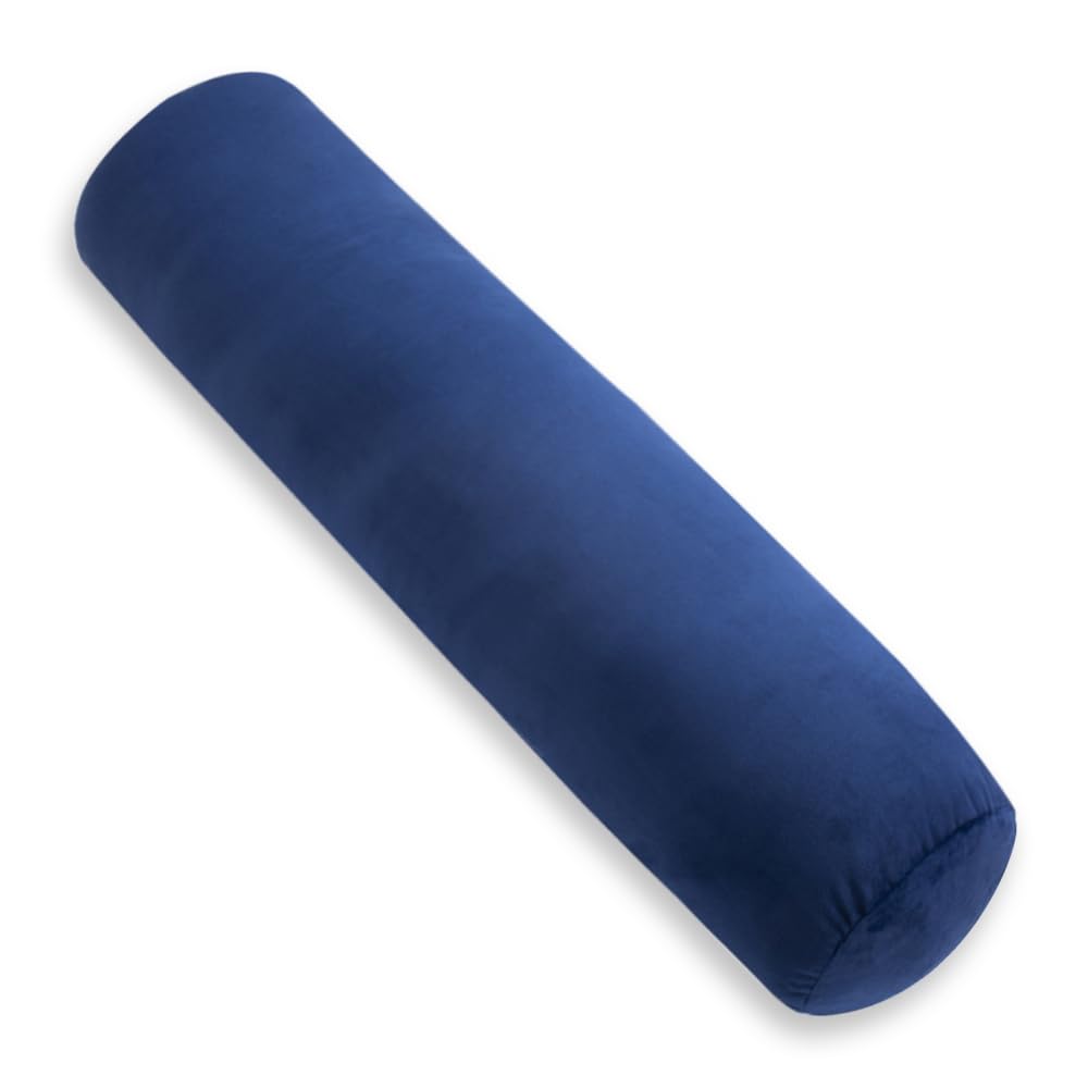 AS AWESLING Body Pillow for Adults, Full BodyPilllow for sleeping, Long Round Cervical Pillow, Bolster Pillow, Side Sleeper BodyPillow with Cover (BLUE, 90 x 20 CM)