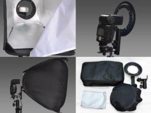Studiohut 24"x24" Square Easy Fold Photography/Video Speedlight Flash Softbox with L-Bracket, Shoe Mount & Carry Case