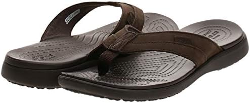 crocs santa cruz leather flip flops