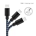 GUIGUI iPhone Charger 5Pack 3FT 6FT 6FT 10FT 10FT, Extra Long Nylon Braided Charging Cord Lightning Cable to USB Charger for iPhone X, 8, 7, 7 Plus, 6S, 6, SE, 5S, 5, iPad, iPod Nano 7 (Black Blue)