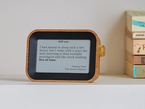 Author Clock – Literary Clock that Tells Time Using Book Quotes | Unique Gift for Book Lovers | New Quote Every Minute | Vol 1, Small
