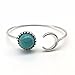 Womens Bracelet, Gillberry Bohemian Silver Alloy Moon Shape Turquoise Ethnic Boho Gypsy Cuff Bangles