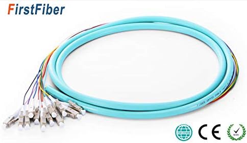Fiber Optical Pigtail 12 Fibers Pigtail LC SC FC ST UPC 50/125 Multimode OM3 Bunch 12 core Fiber Optic Pigtail 0.9mm 1m 1.5m 2m 3m 5m PVC Jacket (1m, LC UPC)