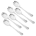 TRUSBER Stainless Steel Teaspoons, Vintage Shell Shape Stir Spoons for Coffee, Espresso, Cappuccino, Desserts, Sugar, Demitasse, Afternoon Tea, Kitchen and Bar, Small, Silver (Pack of 6)