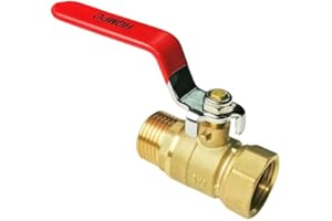 HQMPC Garden Hose Shut Off Valve Ball Valve 3/4" GHT Water Turn Off Heavy Duty Hoses On Off Valve Brass Shut Off Valve Hose B