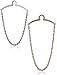 2 Pc Premium Tie Chain Set, Silver and Gold Tone Gift Boxed