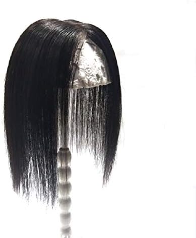Hair Top Piece Human Hair Toupee Curly Wavy Best Nature Look Replacement Hair Clip in Topper Invisible for Women with Thinning or White Hair Base 10 * 12cm 15cm Natural Color