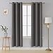 Deconovo Blackout Curtains for Bedroom – Set of 2 42W x 84L Inch Thermal Insulated & Noise Reducing Panels–Home Window Room Darkening Sustainable Grommet Drapes for Living Room and Nursery, Light Grey