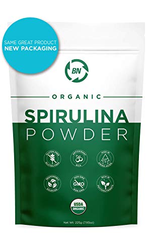 Spirulina Powder Organic - USDA Certified - RAW Nutrient Dense Over 70% Protein Per Serving - Purest Source Vegan Protein - Superfood - Rich in Vitamins and Minerals