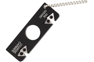 ROMISBABA Portable Small Knives Sharpener with Ergonomic Handle Tungsten Steel Fixed Angle Sharpening Tool for