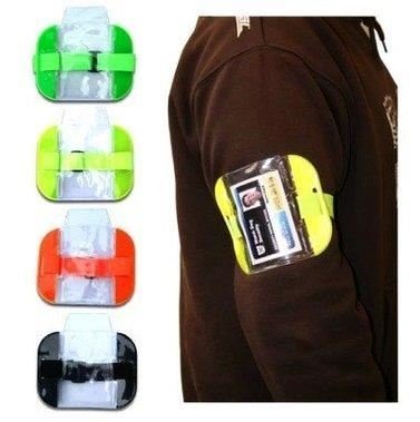 High Visability Security Arm Band Id Holder-yellow