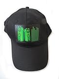 DJ LED Flashing Sound Activated Green Equalizer E-Q Raver Light Up Disco Hat Cap