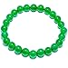 Natural Genuine Green Agate Jade Gem Bead, maxin 8MM Selastic Stretch Stone Loose Beaded Bracelet,Unisex